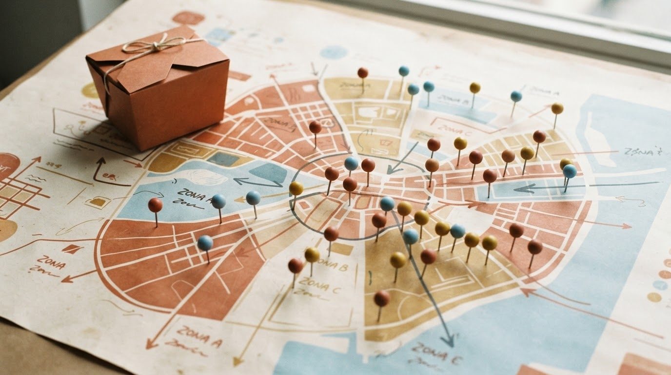 Зоны доставки Aliot для ресторана